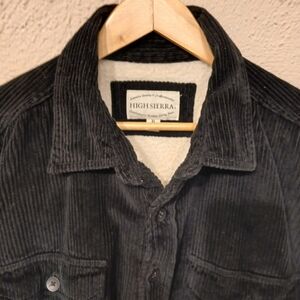 High Sierra Corduroy Sherpa Jacket Black
